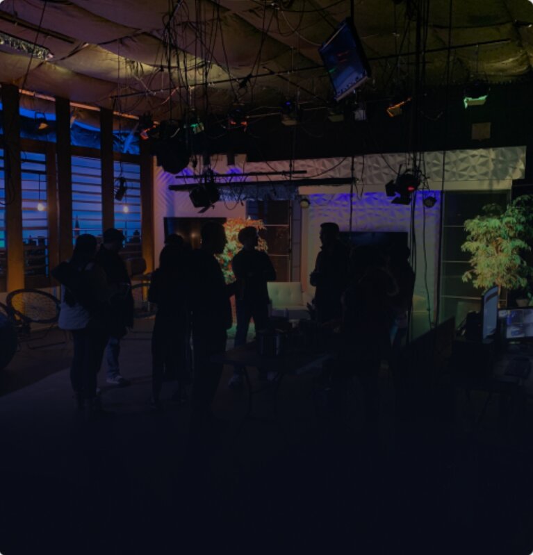 Behind the scenes in the Orion Media production studio